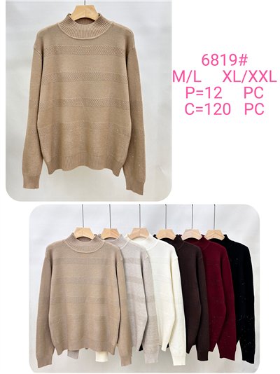 Jersey franjas con lentejuelas cuello perkins 2