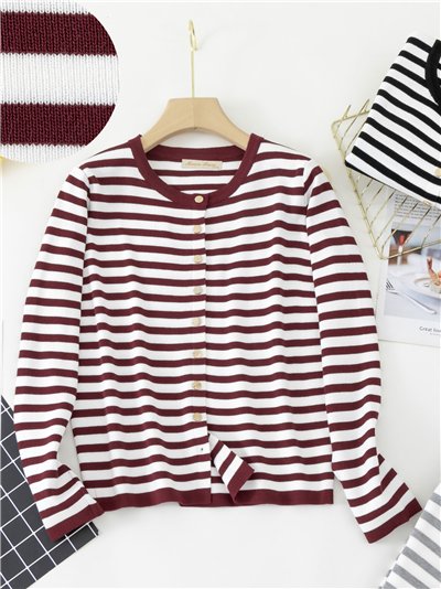 Chaqueta punto rayas