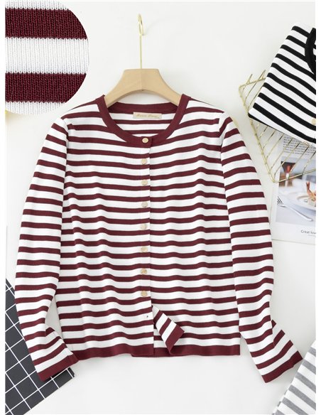 Chaqueta punto rayas