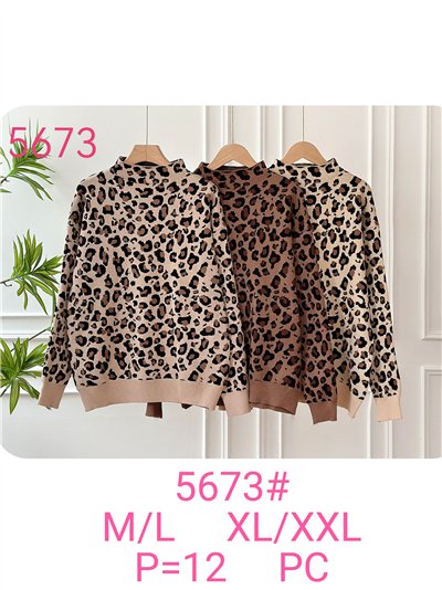 Jersey jacquard leopardo cuello perkins 2