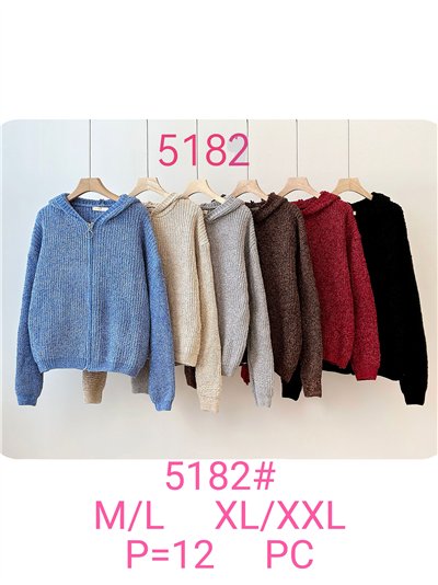 Chaqueta chenilla con capucha y cremallera 2