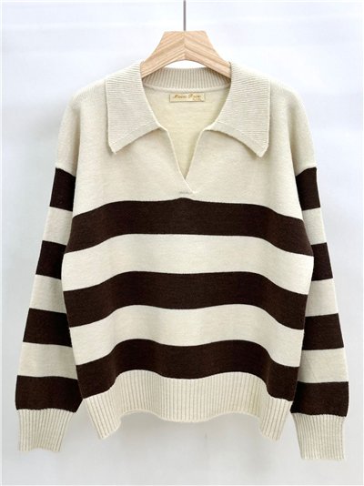 Jersey rayas cuello polo
