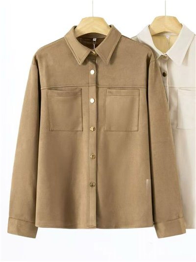 Sobrecamisa efecto ante bolsillo