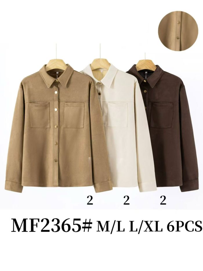 Overshirt Wildleder-Effekt Tasche