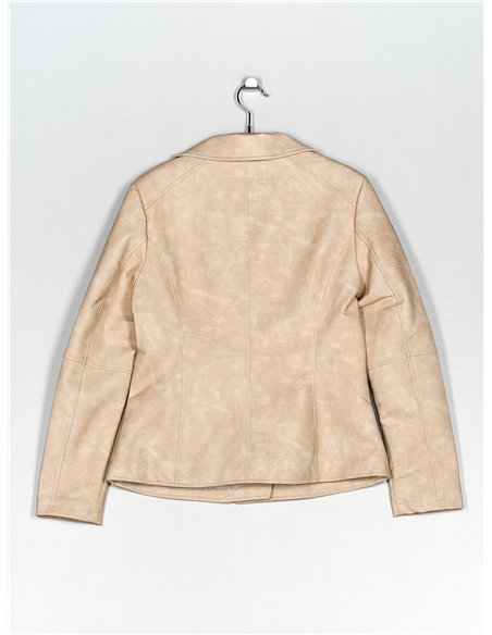 Faux leather biker jacket