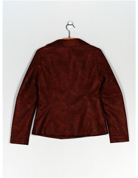 Faux leather biker jacket