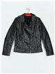 Chaqueta biker efecto piel pelo
