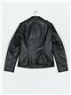 Chaqueta biker efecto piel pelo