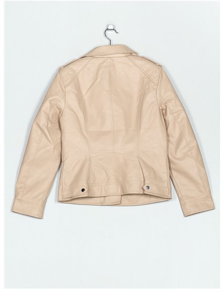 Chaqueta biker efecto piel pelo