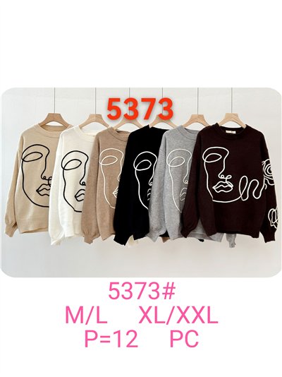 Jersey bordado rostro relieve 2