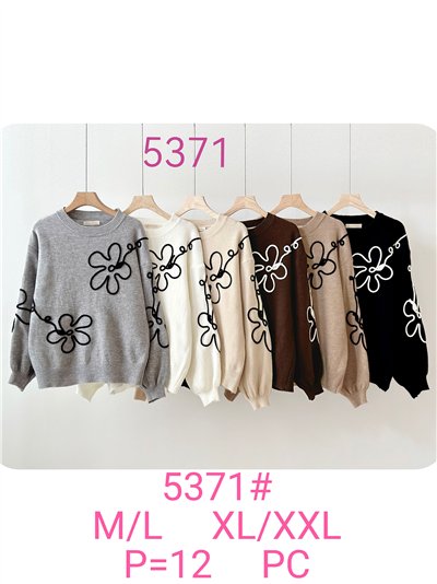 Jersey bordado floral relieve 2