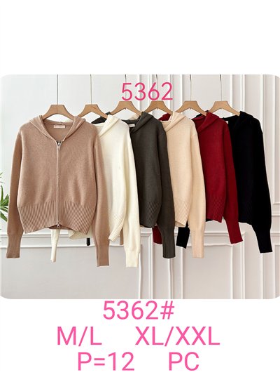 Cárdigan capucha y cremallera 2