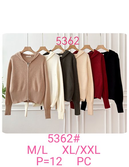 Cárdigan capucha y cremallera