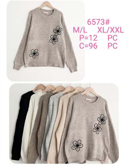 Jersey flores bordadas 2