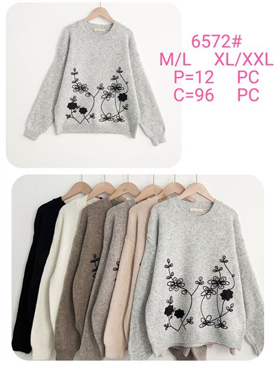 Jersey bordado floral 2