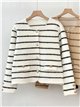 Chaqueta punto rayas botones dorados