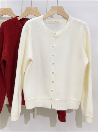 Chaqueta punto botones perla