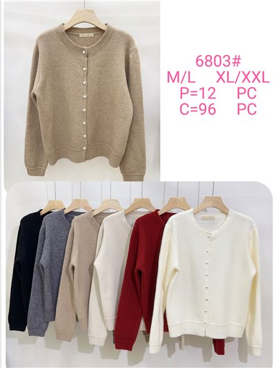 Chaqueta punto botones perla 2