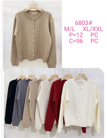 Chaqueta punto botones perla