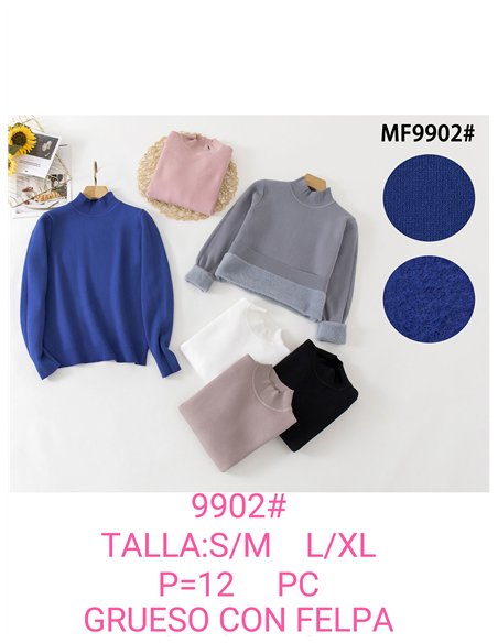 Jersey térmico felpa interior cuello perkins