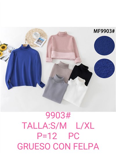 Jersey térmico felpa interior cuello vuelto 2