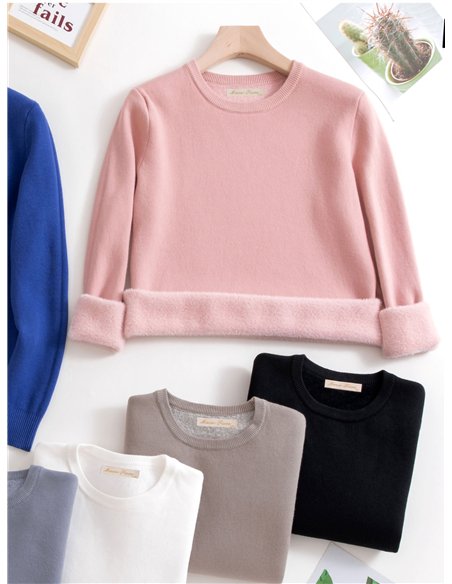 Jersey térmico felpa interior cuello redondo