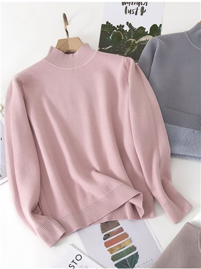 Jersey térmico felpa interior cuello perkins