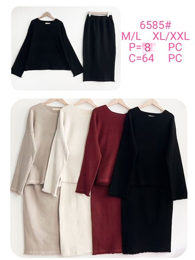 Conjunto Jersey desflecados + Falda midi 2