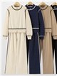 Conjunto Chaqueta punto ribetes contraste + Pantalón