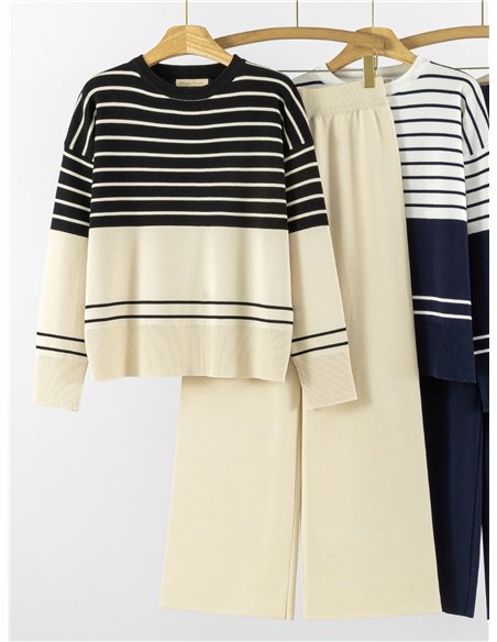 Conjunto Jersey rayas + Pantalón