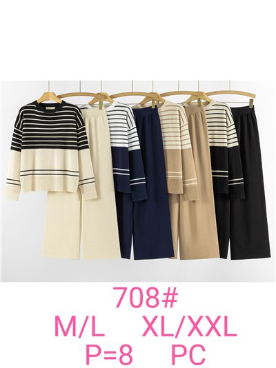 Conjunto Jersey rayas + Pantalón 2