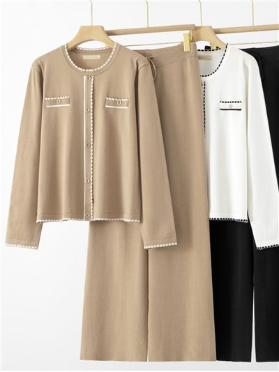 Conjunto Jersey ribetes contraste + Pantalón