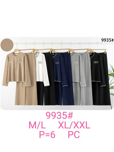 Conjunto Jersey ribetes contraste + Pantalón 2