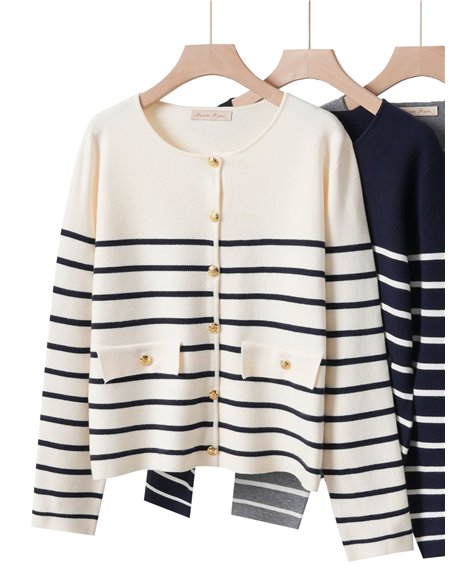 Chaqueta punto rayas