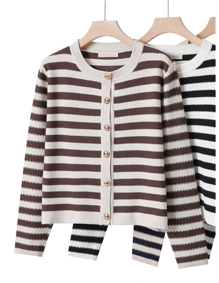 Chaqueta punto rayas