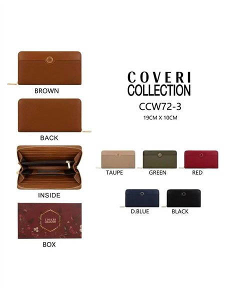 Cartera tarjetero con cremallera