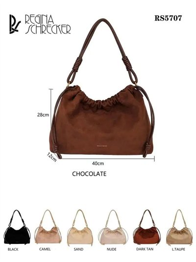 Bolso hobo fruncido efecto ante