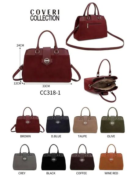 Bolso satchel combinado