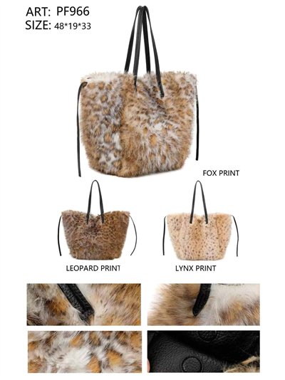 Shopper de pelo estampado animal