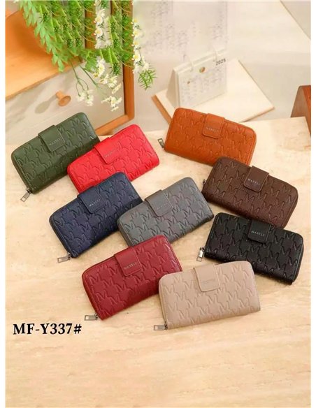 Cartera grabada con tarjetero