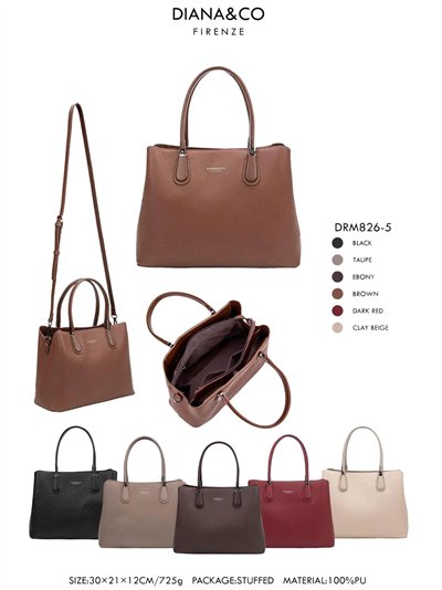 Bolso tote minimal tres compartimentos