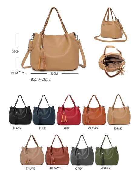 Bolso tote minimal borlas