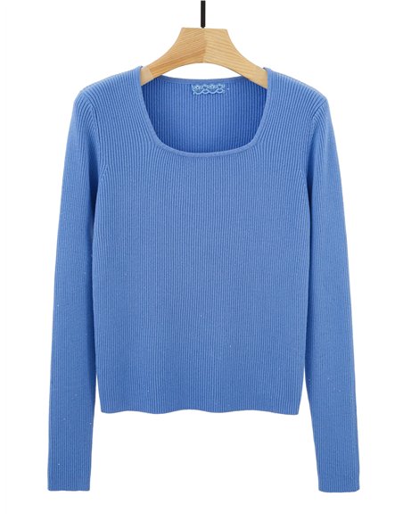 Jersey canalé lentejuelas