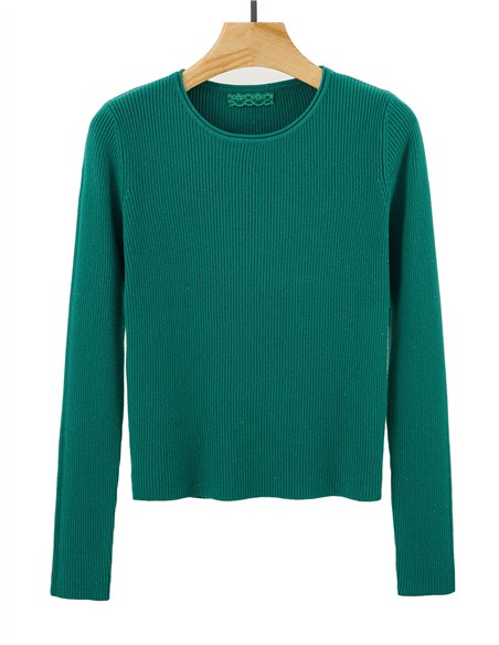 Jersey canalé lentejuelas