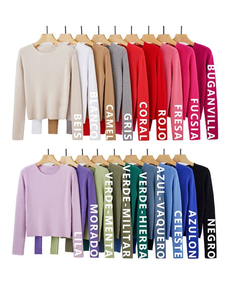 Jersey canalé lentejuelas