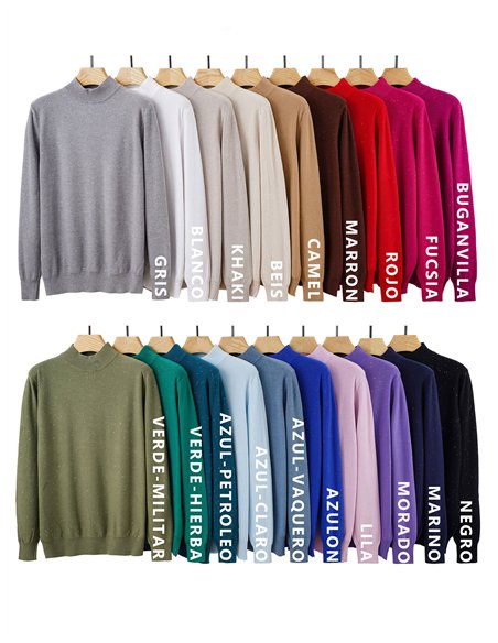 Jersey soft lentejuelas cuello perkins