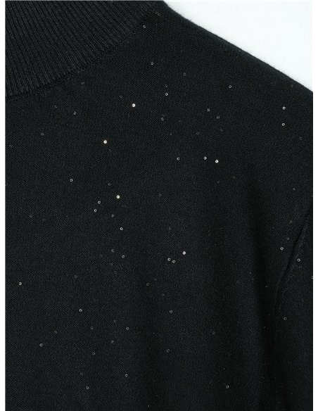 Jersey soft lentejuelas cuello perkins