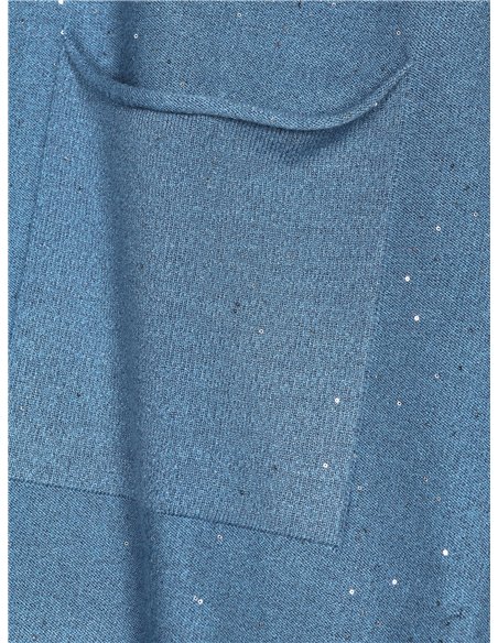 Plus size roll neck sweater with sequins