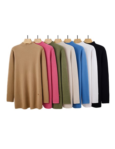 Jersey térmico largo canalé forro pelo cuello perkins