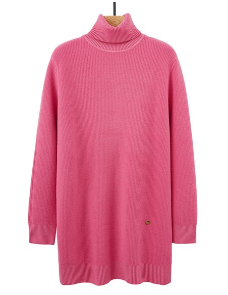 Jersey térmico largo canalé forro pelo cuello vuelto